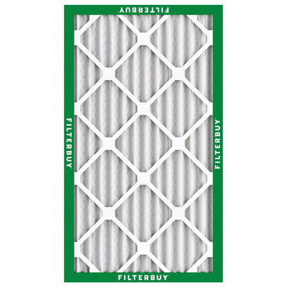 Filterbuy 1" Air Filter MERV 8 Essential Dust & Allergy Defense (4-Pack), Electrostatic Pleated HVAC AC Furnace Filters Replacement, Made in USA