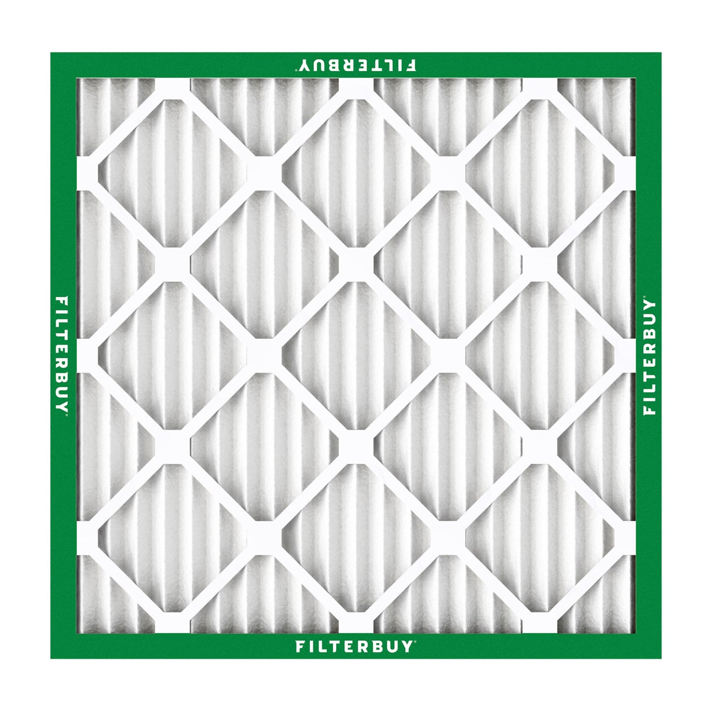 Filterbuy 1" Air Filter MERV 8 Essential Dust & Allergy Defense (4-Pack), Electrostatic Pleated HVAC AC Furnace Filters Replacement, Made in USA