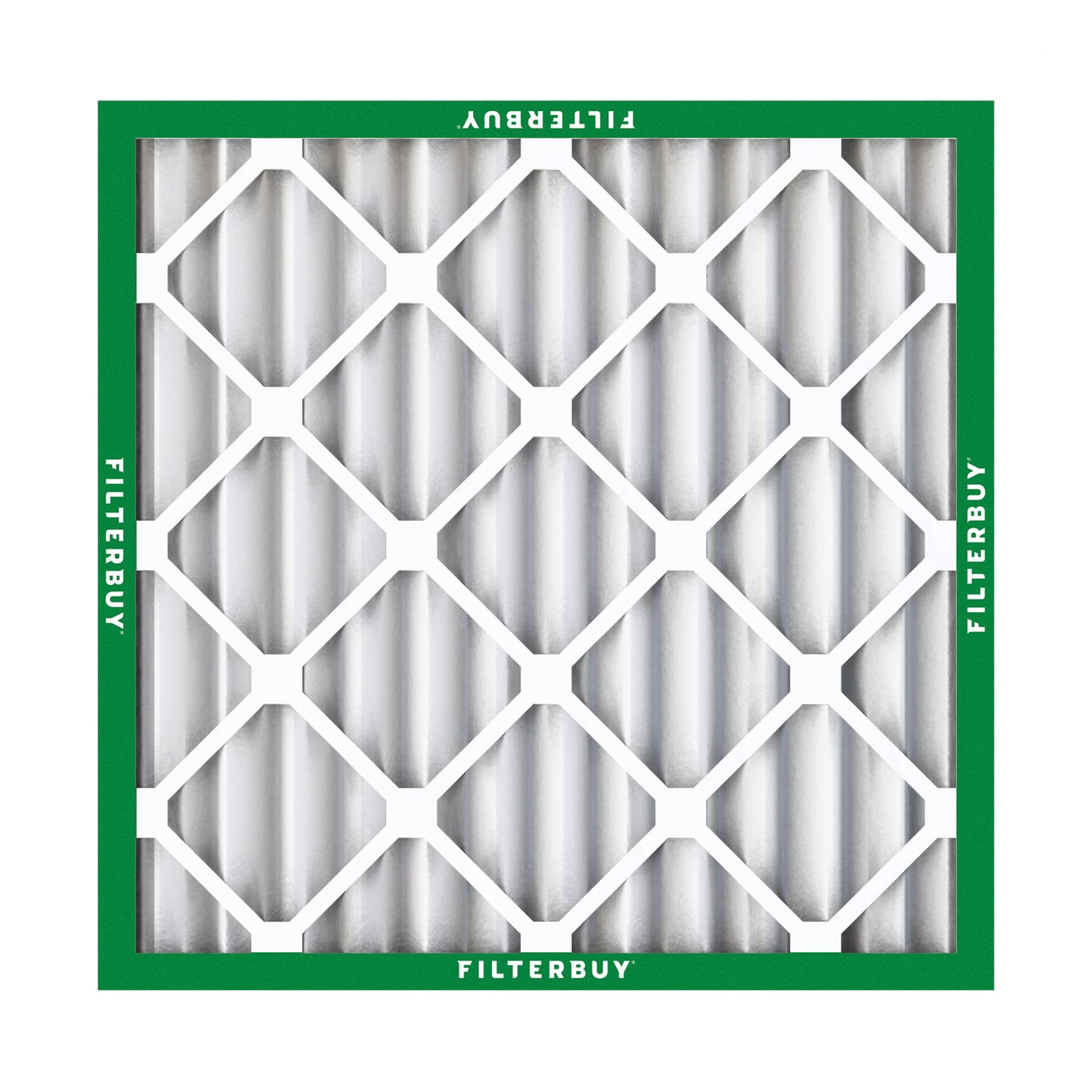 Filterbuy 1" Air Filter MERV 8 Essential Dust & Allergy Defense (4-Pack), Electrostatic Pleated HVAC AC Furnace Filters Replacement, Made in USA