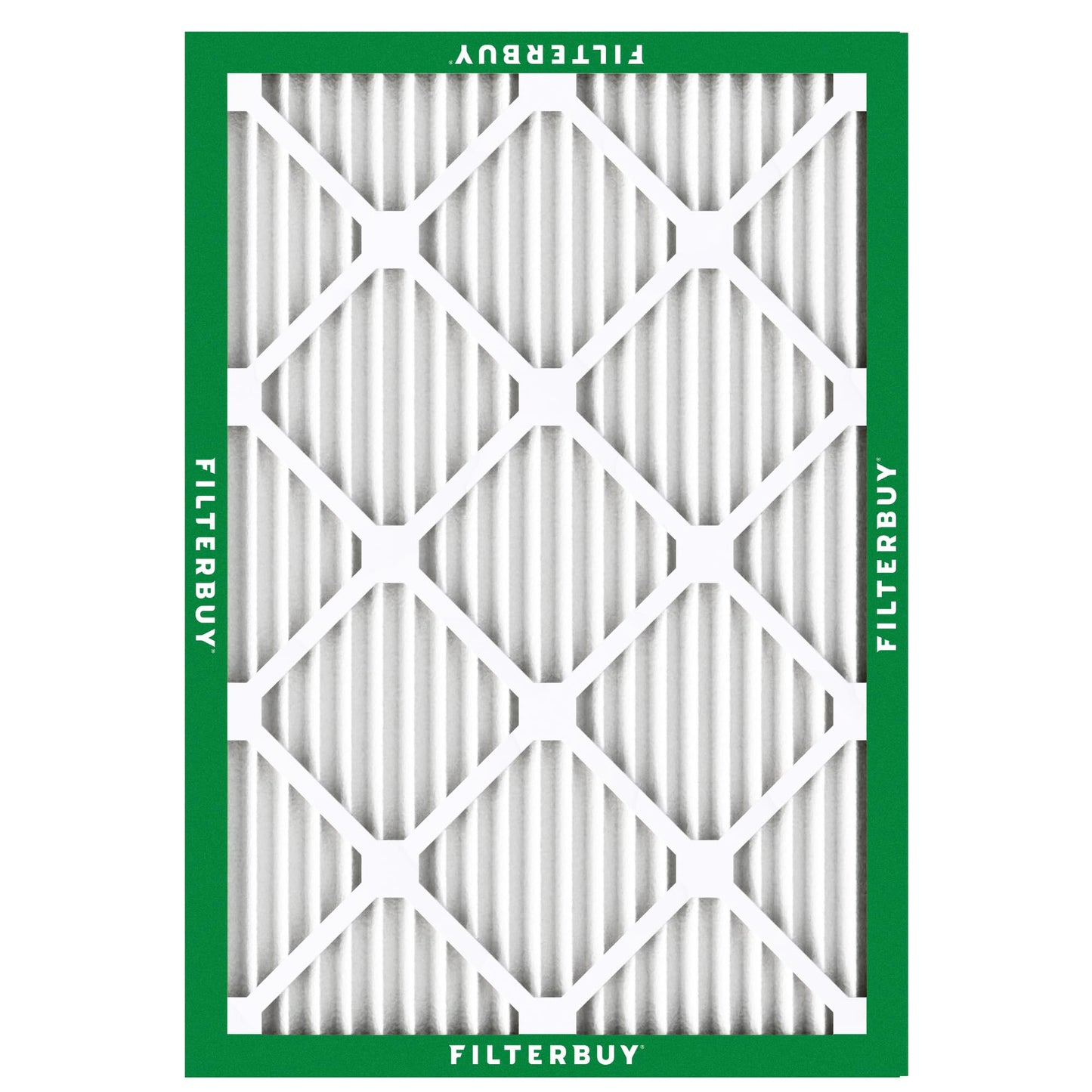 Filterbuy 1" Air Filter MERV 8 Essential Dust & Allergy Defense (4-Pack), Electrostatic Pleated HVAC AC Furnace Filters Replacement, Made in USA