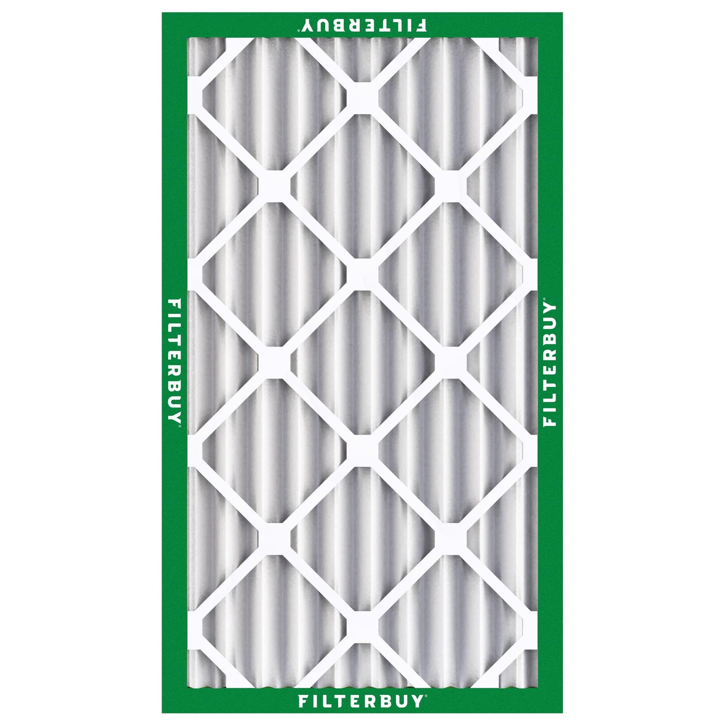 Filterbuy 1" Air Filter MERV 8 Essential Dust & Allergy Defense (4-Pack), Electrostatic Pleated HVAC AC Furnace Filters Replacement, Made in USA