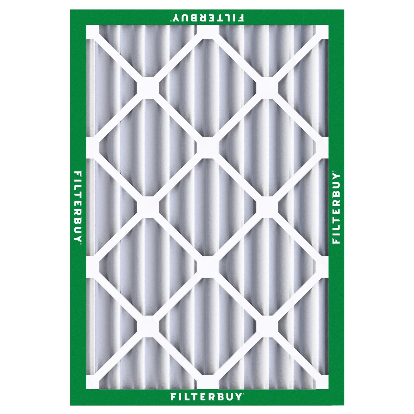 Filterbuy 1" Air Filter MERV 8 Essential Dust & Allergy Defense (4-Pack), Electrostatic Pleated HVAC AC Furnace Filters Replacement, Made in USA