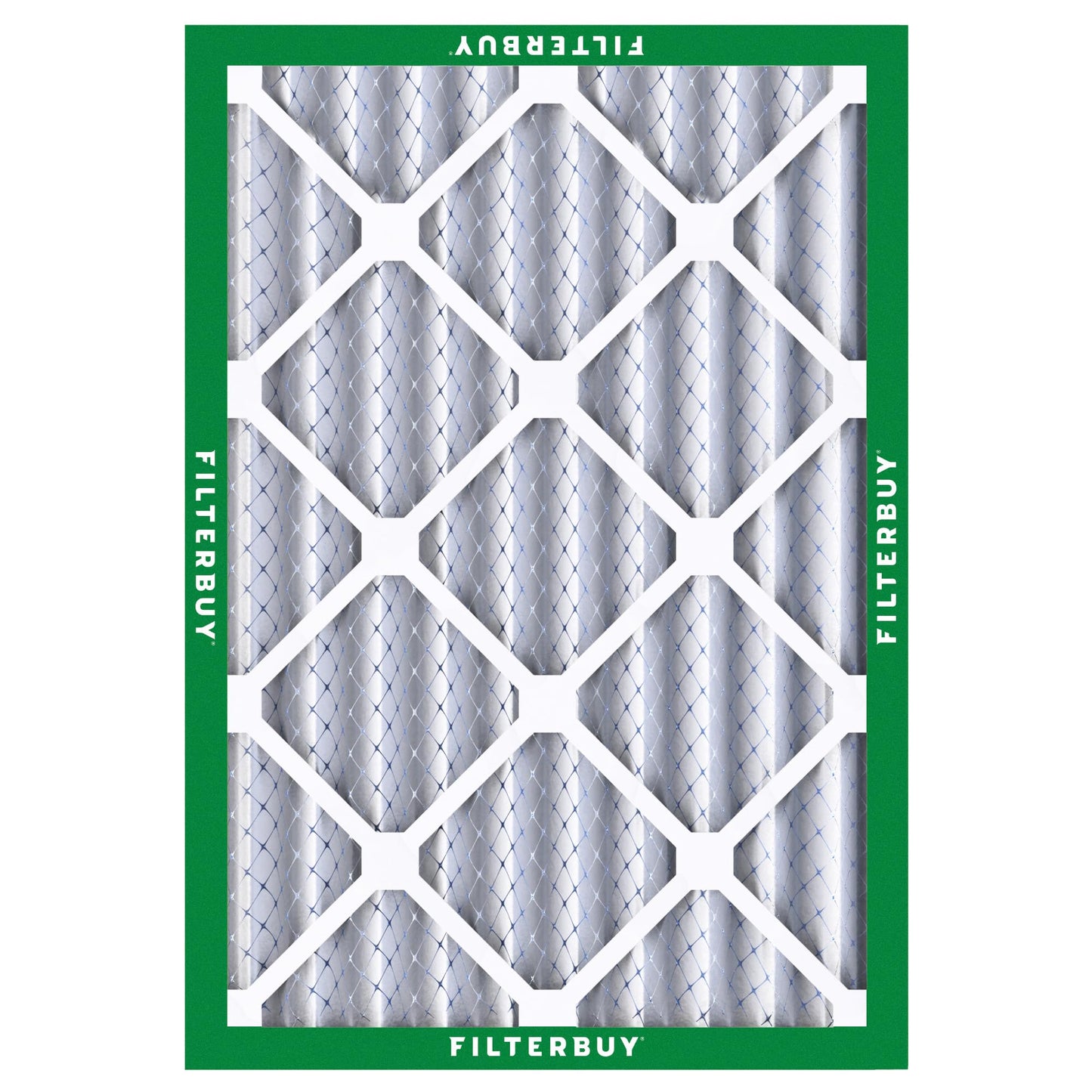 Filterbuy 1" Air Filter MERV 8 Essential Dust & Allergy Defense (4-Pack), Electrostatic Pleated HVAC AC Furnace Filters Replacement, Made in USA