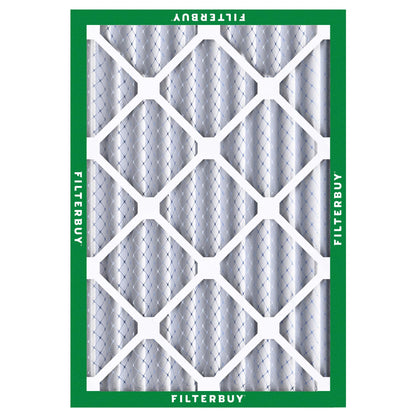 Filterbuy 1" Air Filter MERV 8 Essential Dust & Allergy Defense (4-Pack), Electrostatic Pleated HVAC AC Furnace Filters Replacement, Made in USA