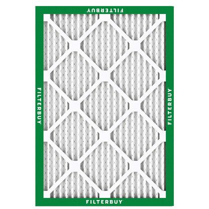 Filterbuy 1" Air Filter MERV 8 Essential Dust & Allergy Defense (4-Pack), Electrostatic Pleated HVAC AC Furnace Filters Replacement, Made in USA