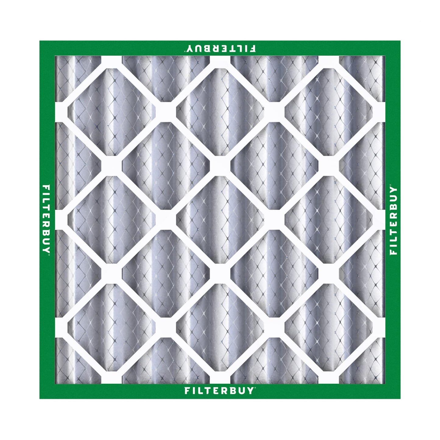 Filterbuy 1" Air Filter MERV 8 Essential Dust & Allergy Defense (4-Pack), Electrostatic Pleated HVAC AC Furnace Filters Replacement, Made in USA