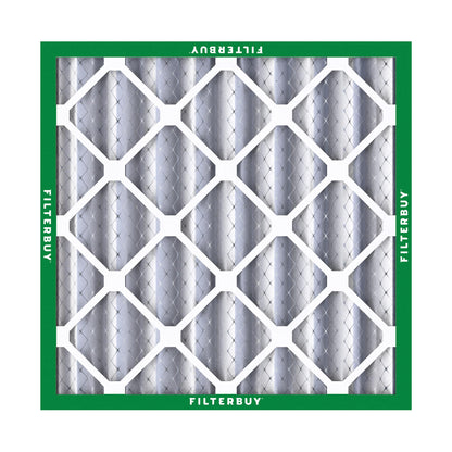 Filterbuy 1" Air Filter MERV 8 Essential Dust & Allergy Defense (4-Pack), Electrostatic Pleated HVAC AC Furnace Filters Replacement, Made in USA