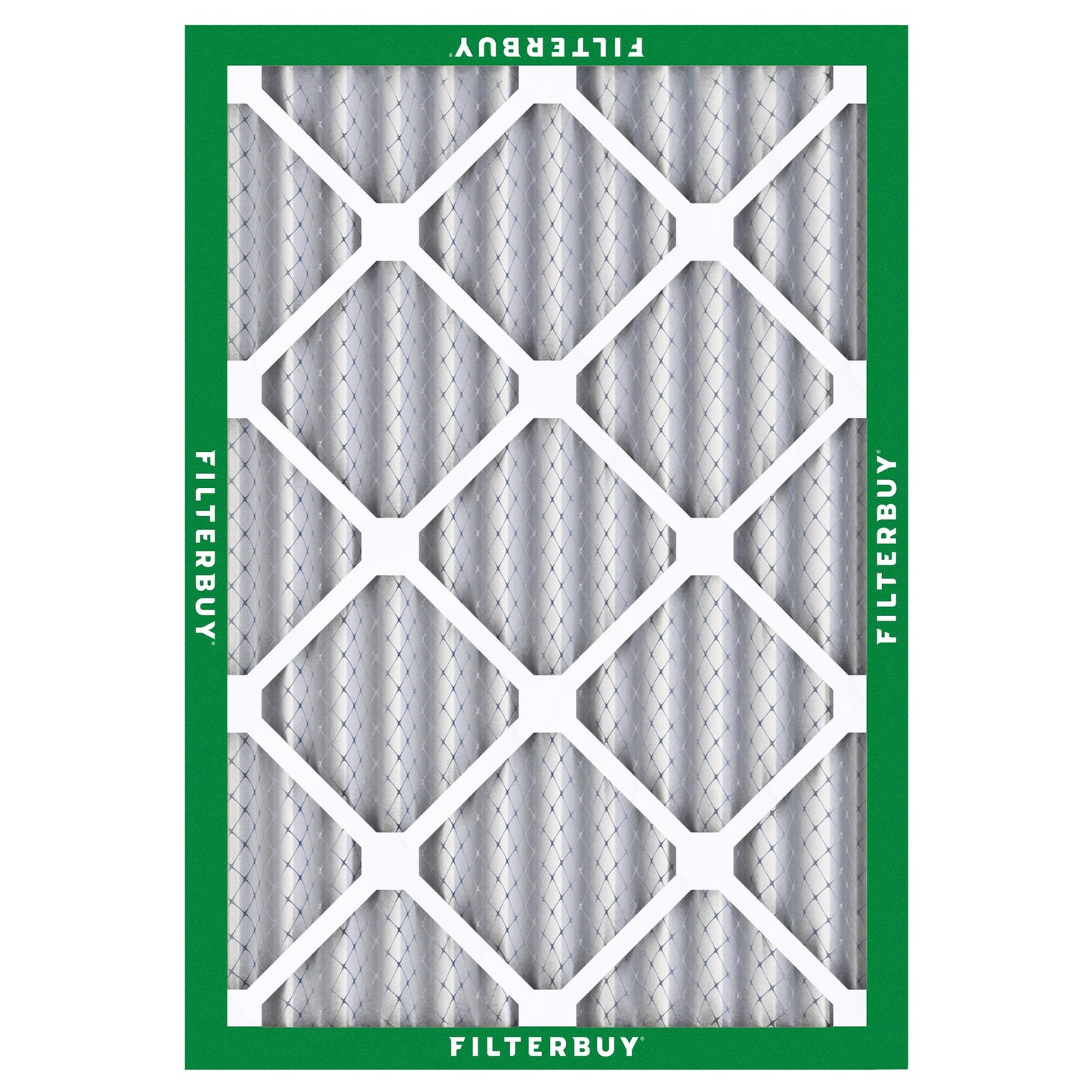 Filterbuy 1" Air Filter MERV 8 Essential Dust & Allergy Defense (4-Pack), Electrostatic Pleated HVAC AC Furnace Filters Replacement, Made in USA