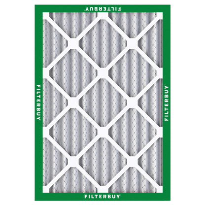 Filterbuy 1" Air Filter MERV 8 Essential Dust & Allergy Defense (4-Pack), Electrostatic Pleated HVAC AC Furnace Filters Replacement, Made in USA