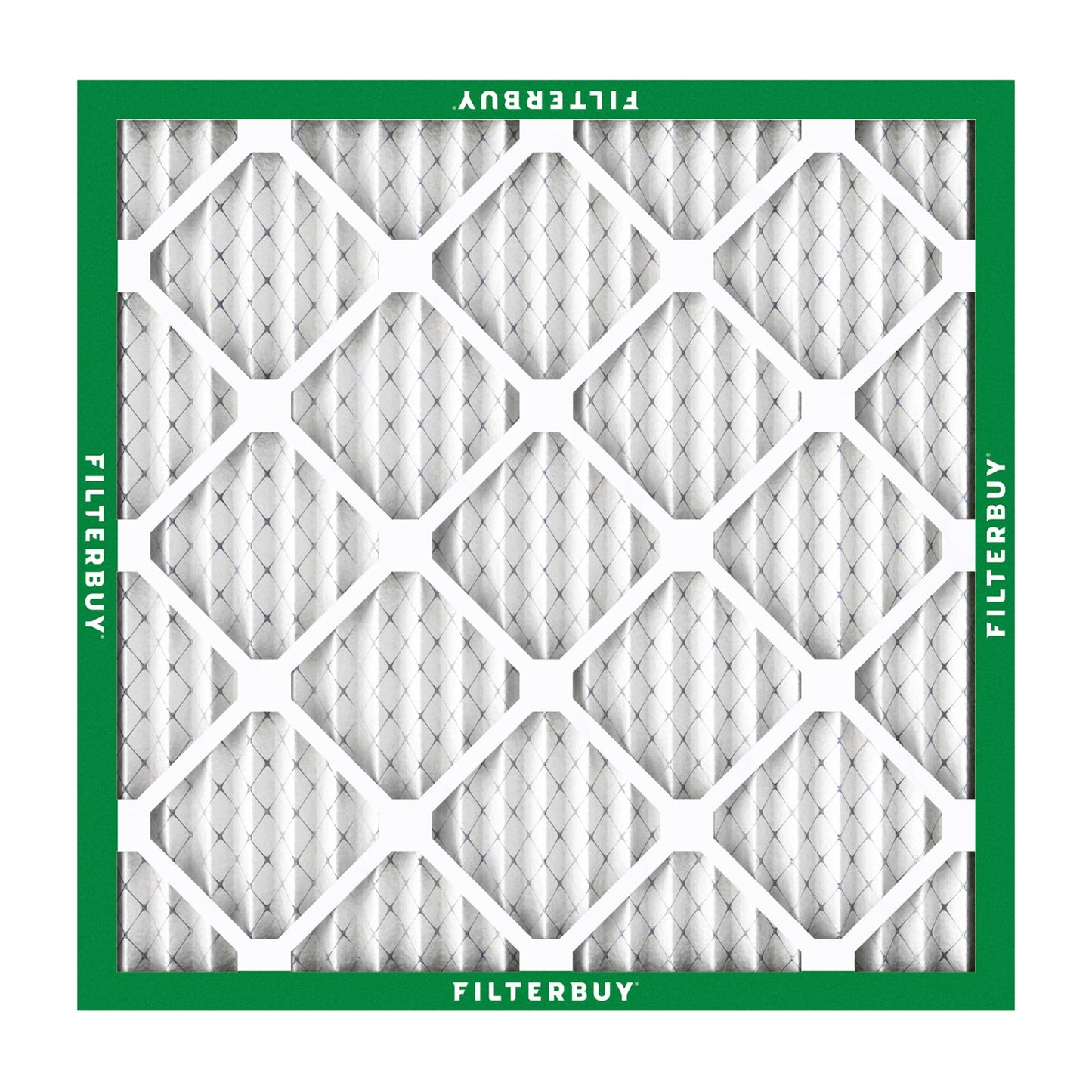 Filterbuy 1" Air Filter MERV 8 Essential Dust & Allergy Defense (4-Pack), Electrostatic Pleated HVAC AC Furnace Filters Replacement, Made in USA