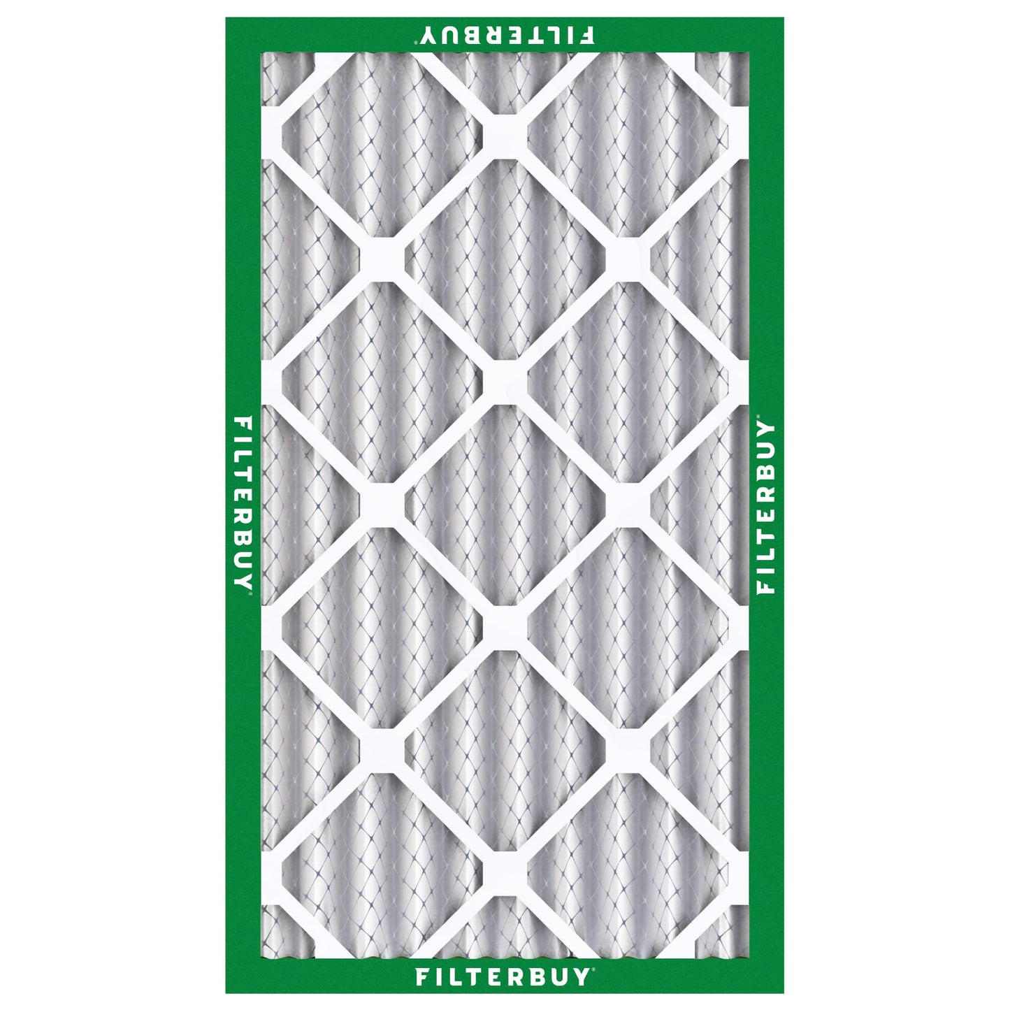 Filterbuy 1" Air Filter MERV 8 Essential Dust & Allergy Defense (4-Pack), Electrostatic Pleated HVAC AC Furnace Filters Replacement, Made in USA